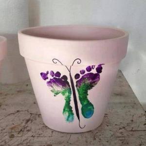 butterfly planting pot